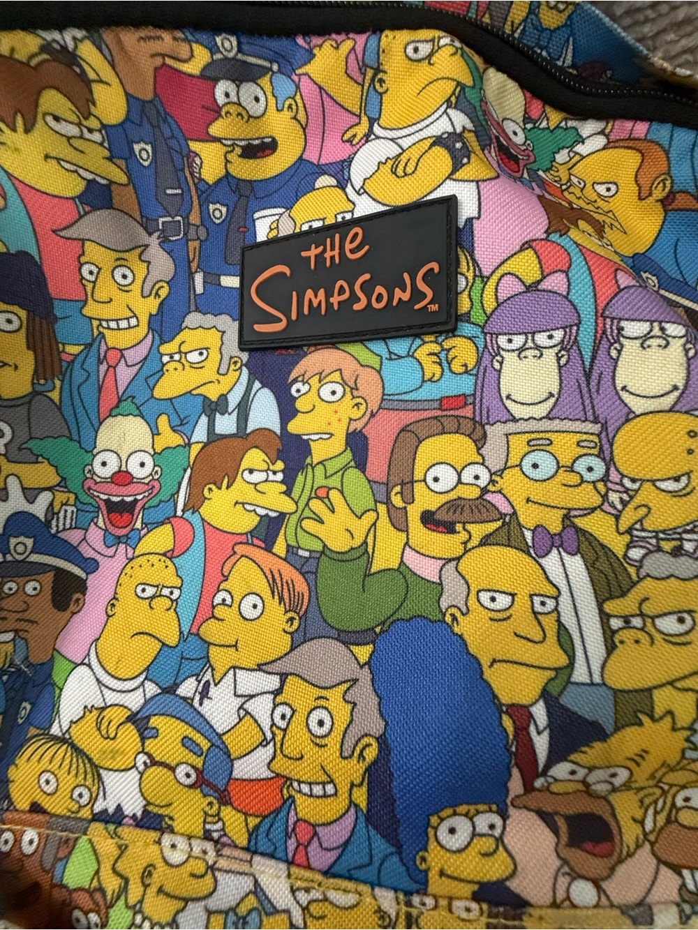 The Simpsons Characters AOP All Over Print Backpack Officially Licensed